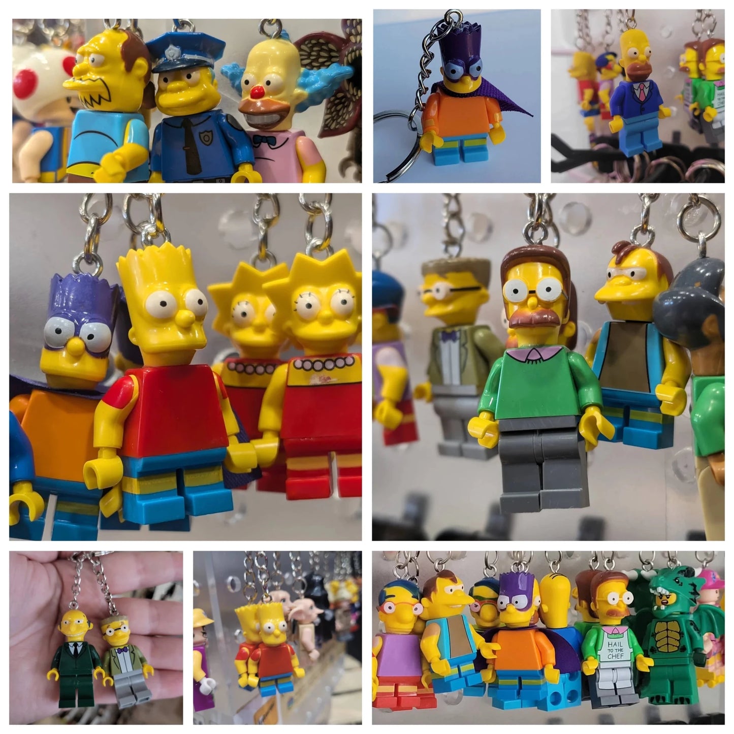 Springfield Minifigure Keychains inspired by the Simpsons - KOOLTHINGS