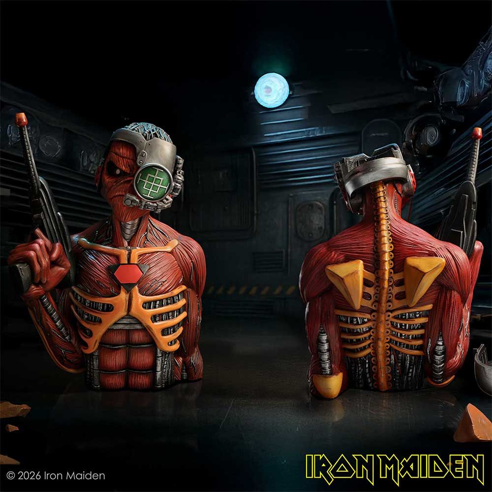 Iron Maiden Somewhere in Time Eddie Bust – Premium Hand‑Painted Collectible - KOOLTHINGS