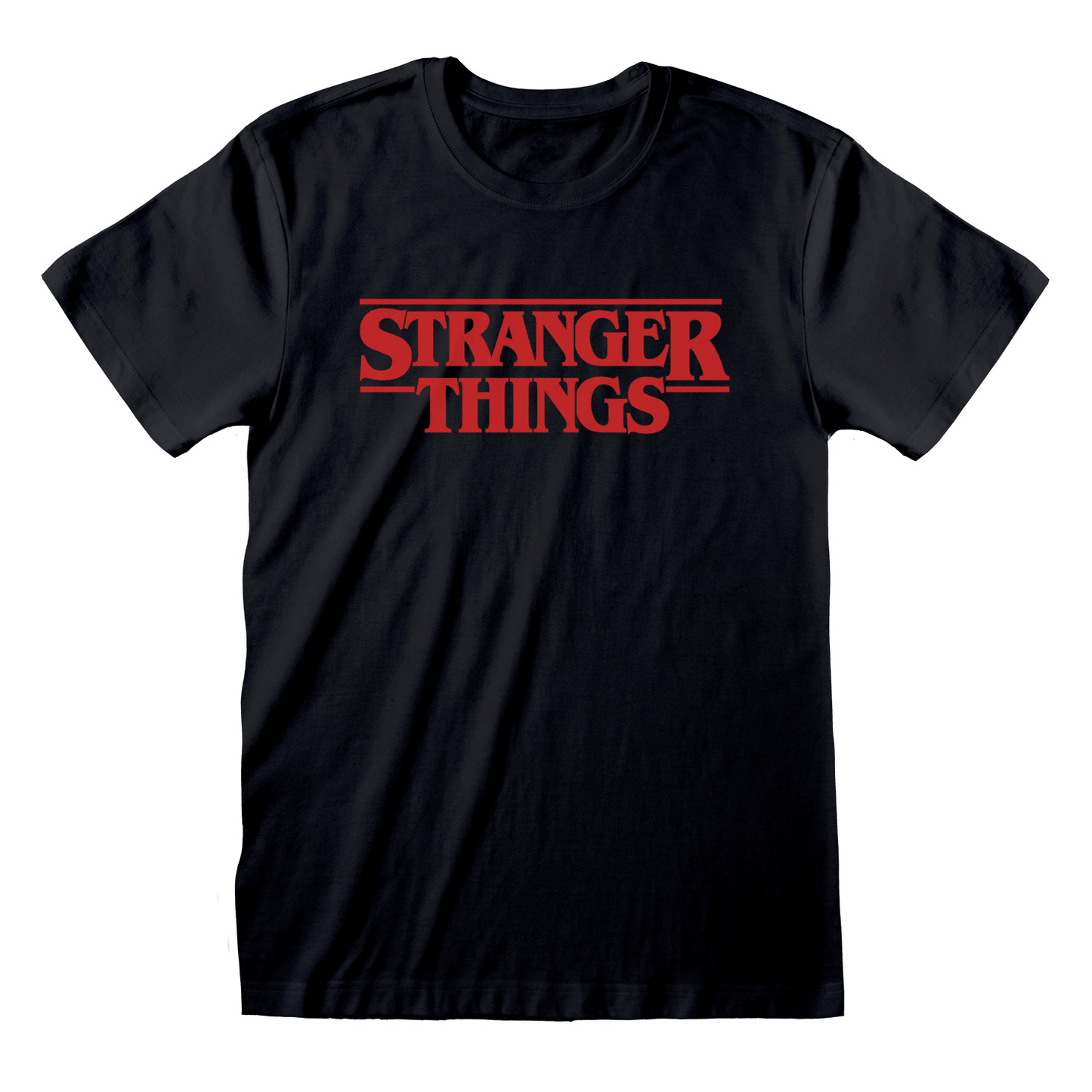 Stranger Things T-shirt Logo Black New Top - KOOLTHINGS