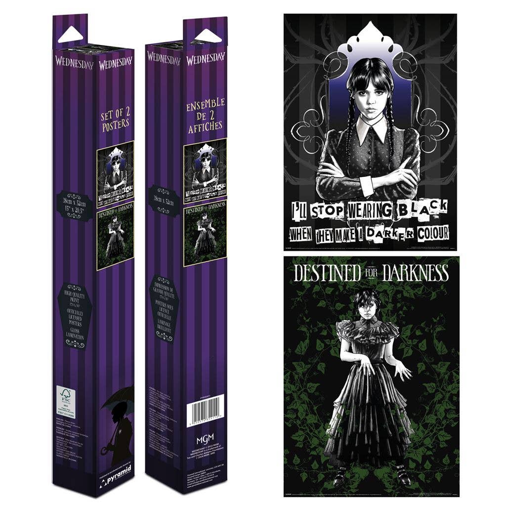 Wednesday (Goth) Poster Set - KOOLTHINGS