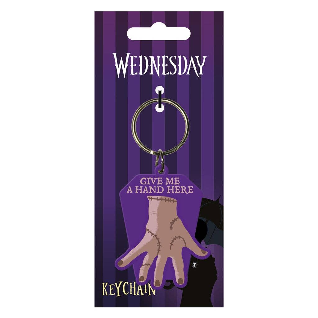 Wednesday (Give Me A Hand) Rubber Keychain - KOOLTHINGS