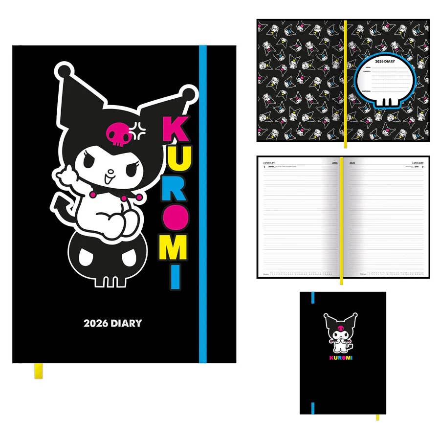 Kuromi (2026) Official A5 Day to Page Diary (Copy) - KOOLTHINGS