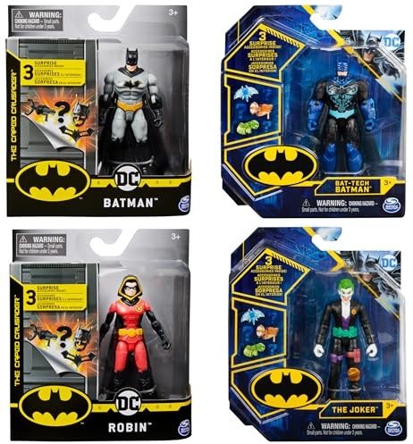 Batman 4 Inch Action Figure with 3 Mystery Accessories Mission 2 - KOOLTHINGS