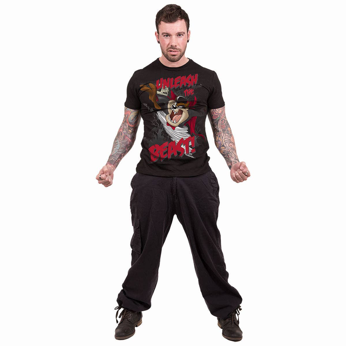 TAZ - UNLEASH THE BEAST - Front Print T-Shirt Black - KOOLTHINGS