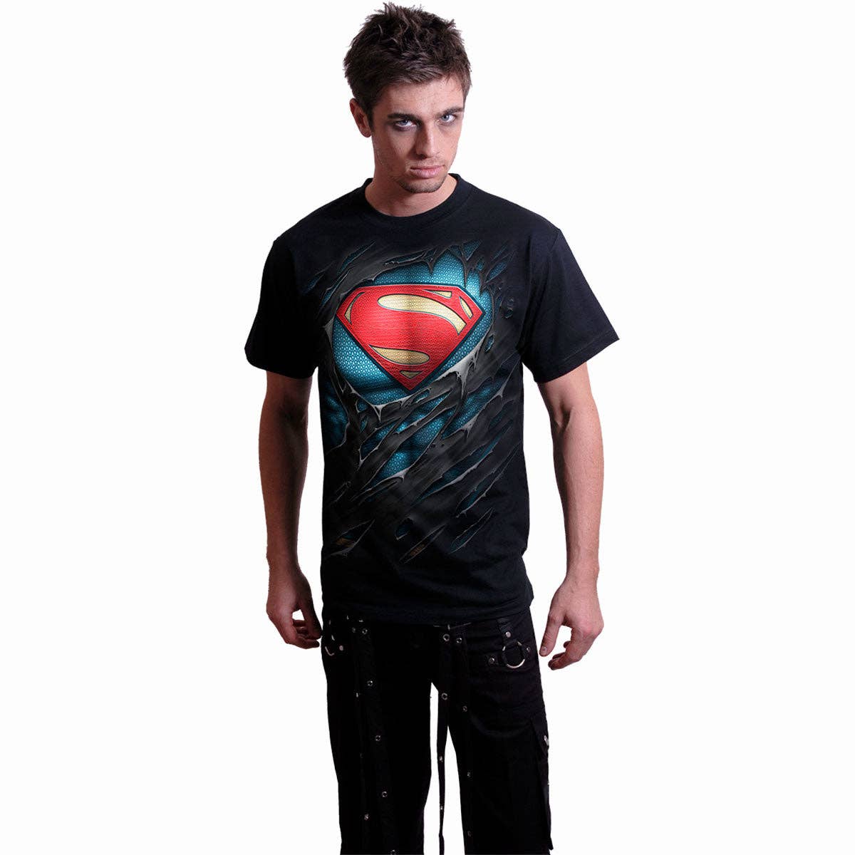 SUPERMAN - RIPPED - T-Shirt Black - KOOLTHINGS