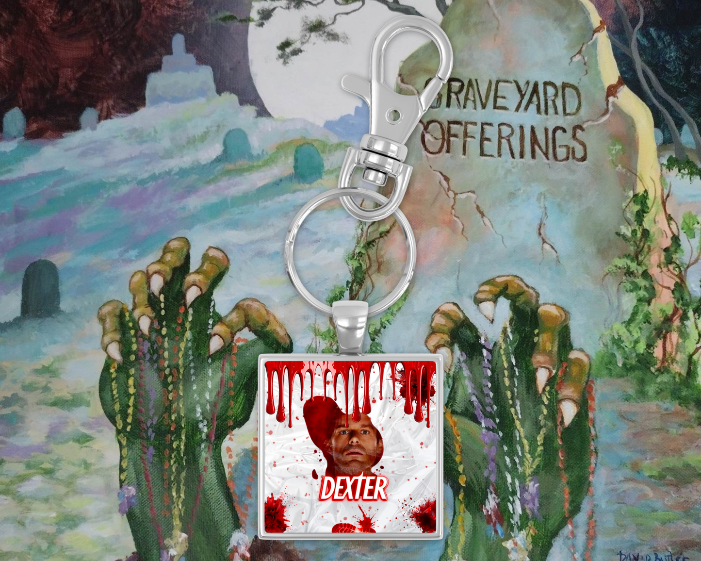 Dexter Square Key Chain - KOOLTHINGS