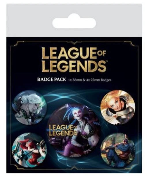 League of Legends Champions 5 Piece Button Badge Set Button Badges Gaming