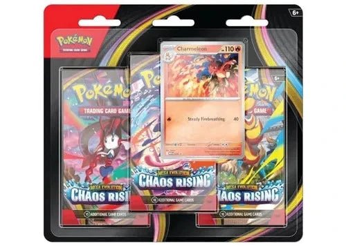 Pokémon Pokemon Trading Card Games Mega Evolutions Chaos Rising 3-Pack Blister - KOOLTHINGS