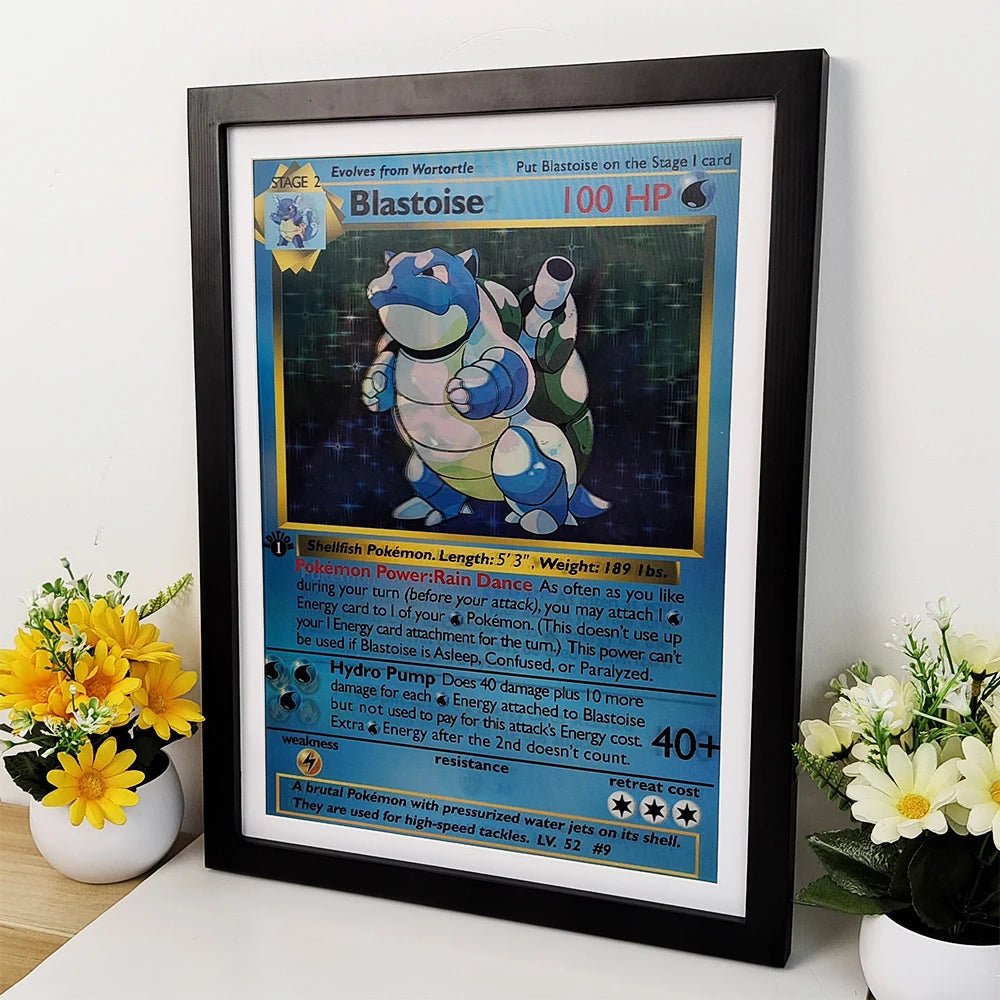 Anime Pokemon 3D Lenticular Poster Charizard Squirtle Bulbasaur Come Alive with amazing 3D Effects Wall Art Print(Without Frame) - KOOLTHINGS