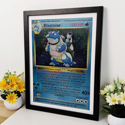 Anime Pokemon 3D Lenticular Poster Charizard Squirtle Bulbasaur Come Alive with amazing 3D Effects Wall Art Print(Without Frame) - KOOLTHINGS