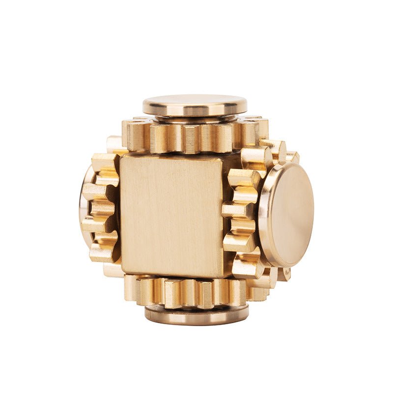Brass Cube Gears Spinner - KOOLTHINGS