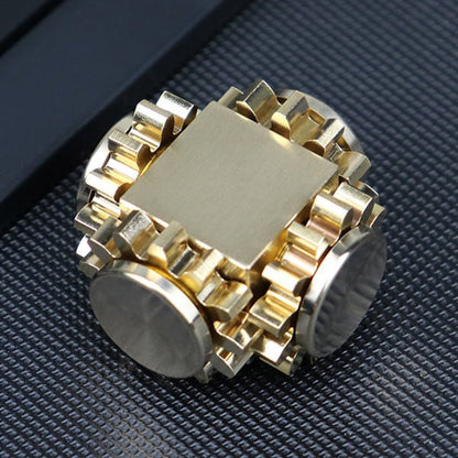Brass Cube Gears Spinner - KOOLTHINGS
