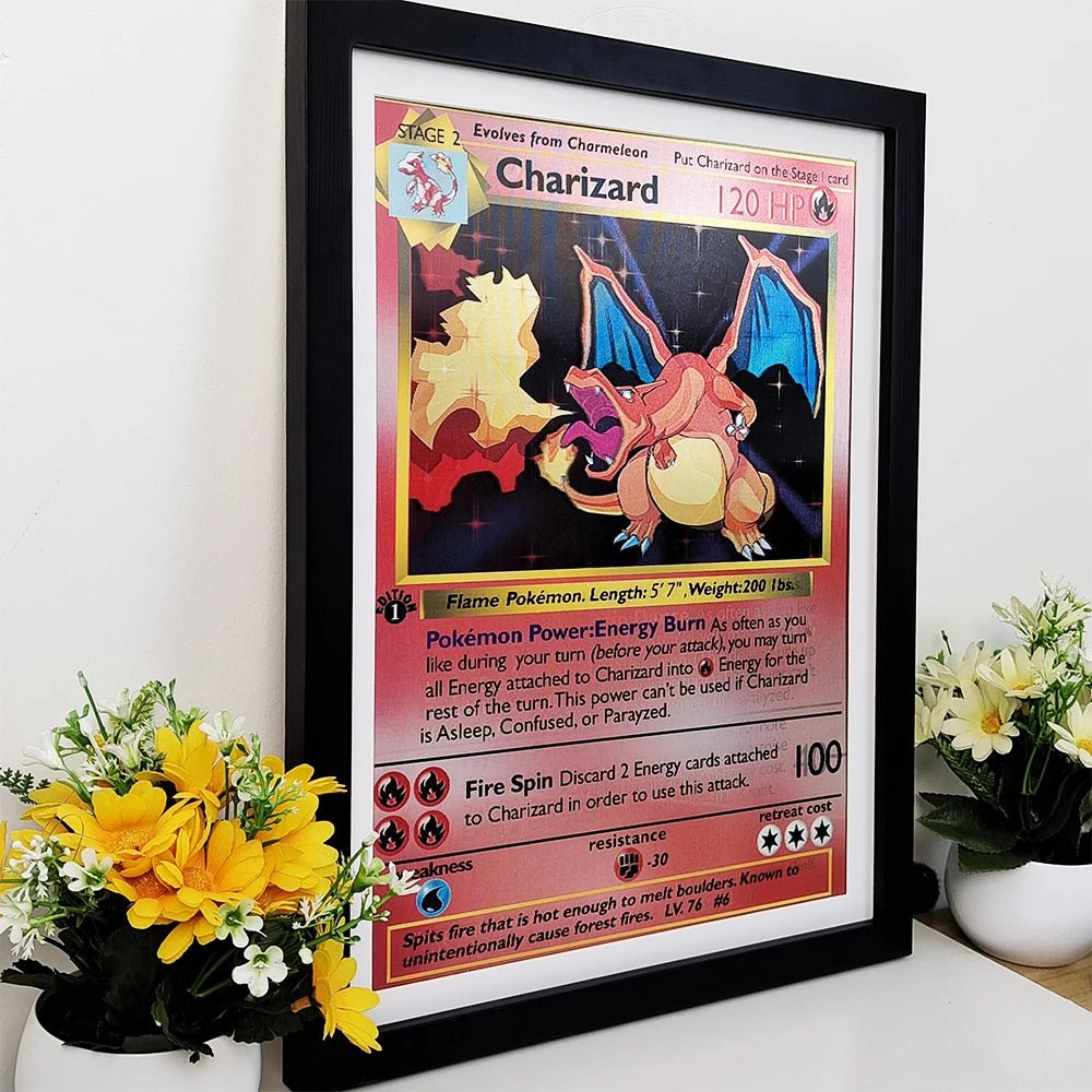 lenticular pokemon card poster Anime Pokemon 3D Lenticular Poster Charizard Squirtle Bulbasaur Come A –  KOOLTHINGS