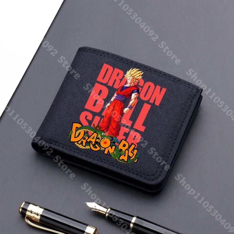 Dragon Ball Men Square Nylon Wallet Anime Character Print Money Clip Stylish Portable Multi Function Card Holder Cartoon Pouch - KOOLTHINGS