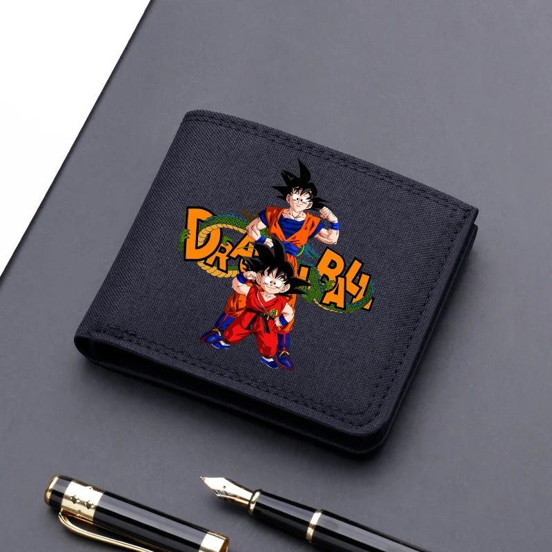 Dragon Ball Men Square Nylon Wallet Anime Character Print Money Clip Stylish Portable Multi Function Card Holder Cartoon Pouch - KOOLTHINGS