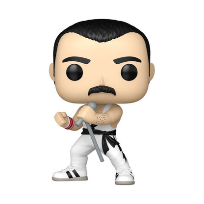 Funko Pop! vinyl figure of a character in a white outfit with black accents, holding a sword on a white background.