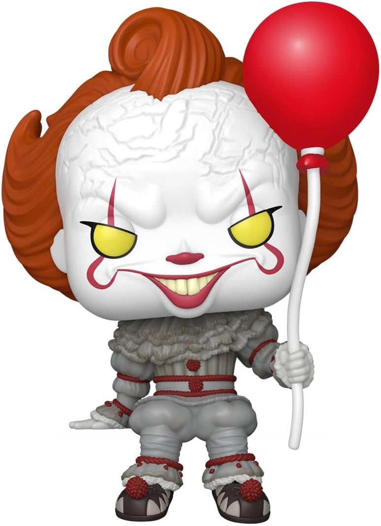 Funko Pop! vinyl figure of a clown with red hair and red balloon on a white background