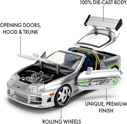 Jada Fast & Furious Anniversary Brian's Toyota Silver Finish 1:24 - KOOLTHINGS