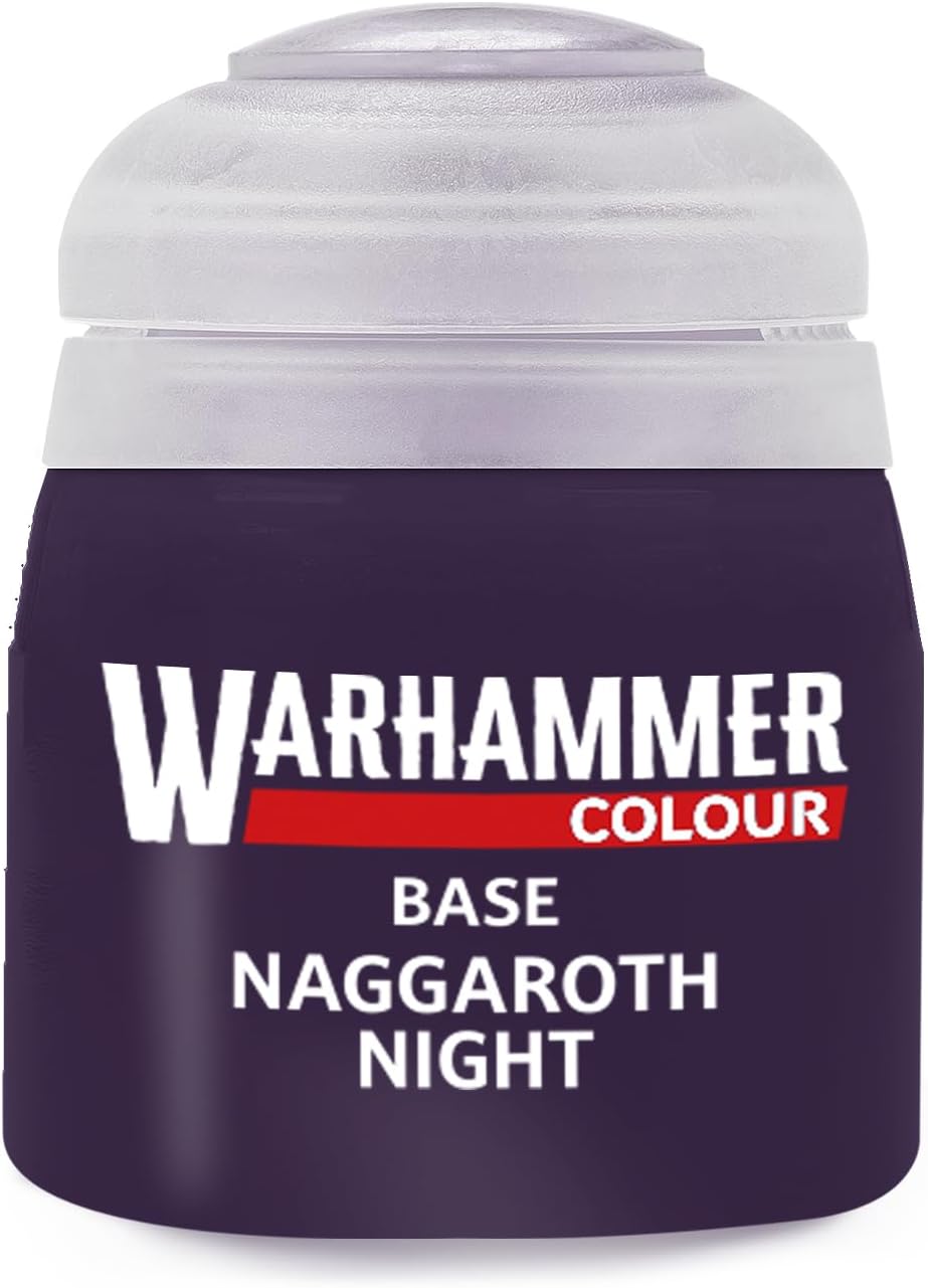 Warhammer Colour Base Naggaroth Night Acrylic Paint, Dark Purple - KOOLTHINGS