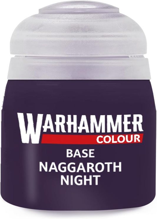 Warhammer Colour Base Naggaroth Night Acrylic Paint, Dark Purple - KOOLTHINGS