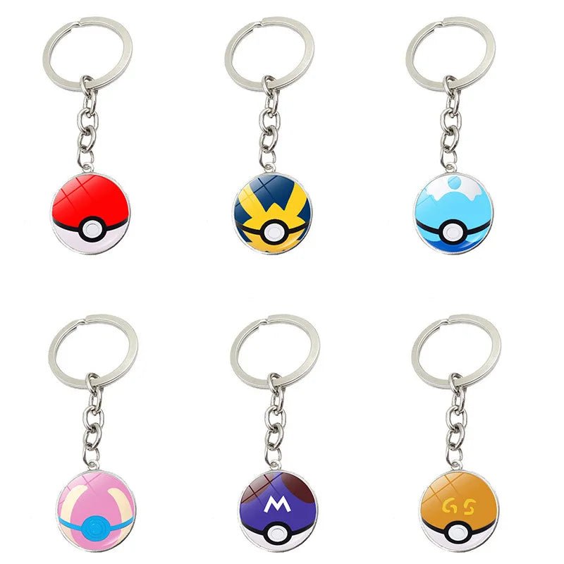 Pokemon Anime Figure Pokeball Pikachu Elf Ball Keychain Pendant Pocket Monster Model Toys Kids Birthday Gifts - KOOLTHINGS