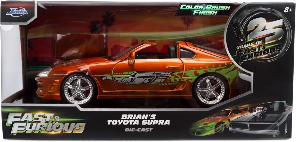Jada Fast & Furious Anniversary Brian's Toyota Colour Brush 1:24 - KOOLTHINGS