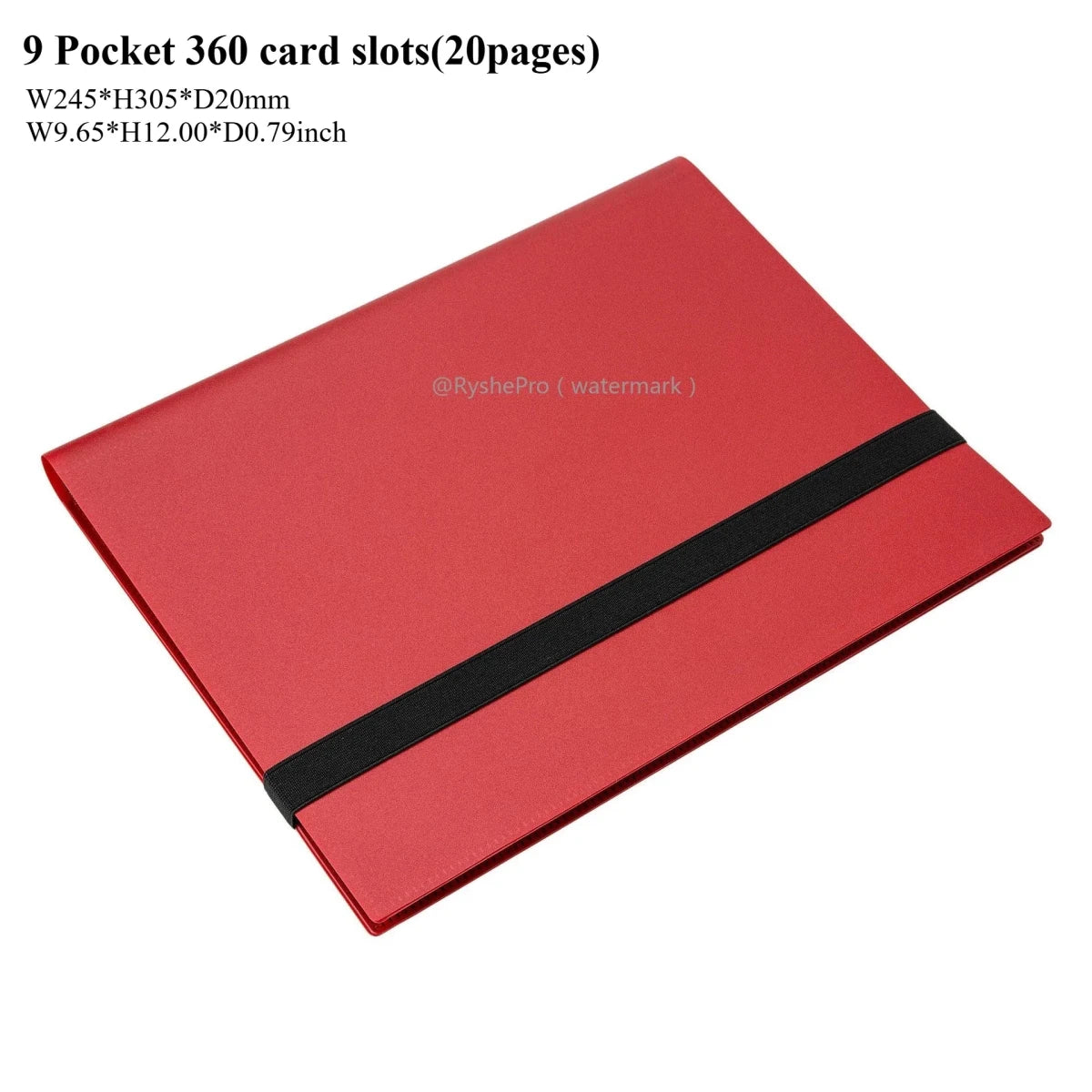 Card Binder with 9 Pocket Trading Card Album Display Binder 360 Side Loading Pocket Holder for TCG Yugioh MTG Game Card Book - KOOLTHINGS