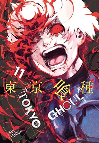 Manga book cover of 'Tokyo Ghoul' with a character in a dynamic pose.