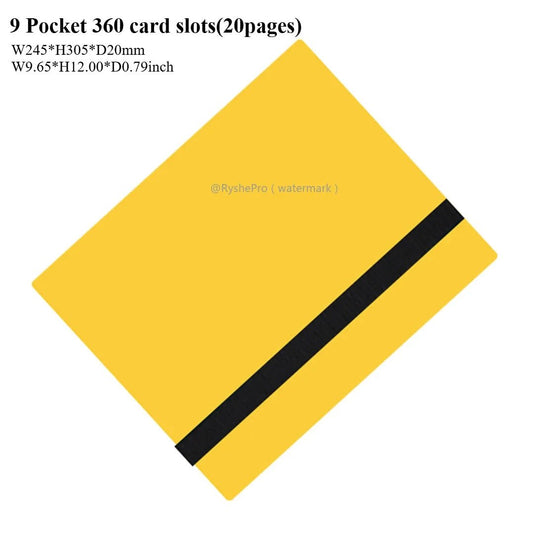 Card Binder with 9 Pocket Trading Card Album Display Binder 360 Side Loading Pocket Holder for TCG Yugioh MTG Game Card Book - KOOLTHINGS