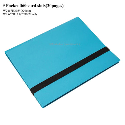Card Binder with 9 Pocket Trading Card Album Display Binder 360 Side Loading Pocket Holder for TCG Yugioh MTG Game Card Book - KOOLTHINGS