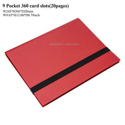 trading card sleeves 9 pocket uk Card Binder with 9 Pocket Trading Card Album Display Binder 360 Side L – KOOLTHINGS
