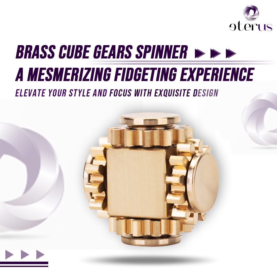 Brass Cube Gears Spinner - KOOLTHINGS