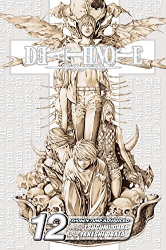 Book cover of 'Death Note' with illustrations and text