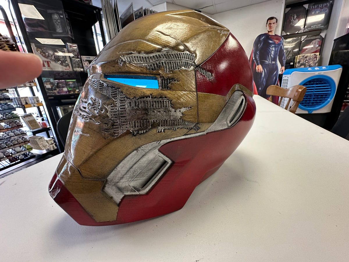 Battle Damaged Iron Man helmet