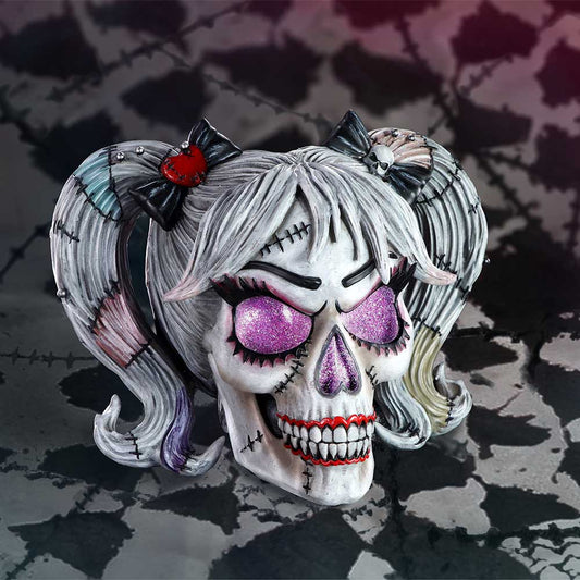 Nemesis Now Drop Dead Beautiful Resin Skull Ornament, White, 15.5 - KOOLTHINGS