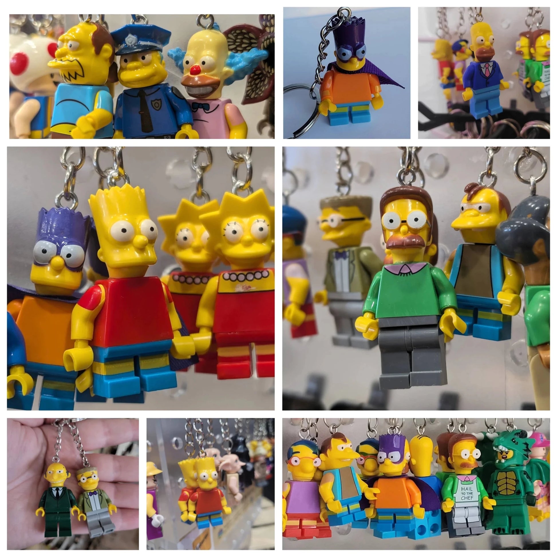 Springfield Minifigure Keychains inspired by the Simpsons - KOOLTHINGS