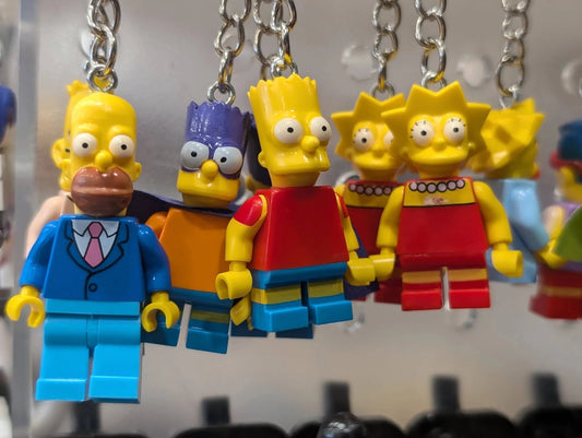 Springfield Minifigure Keychains inspired by the Simpsons