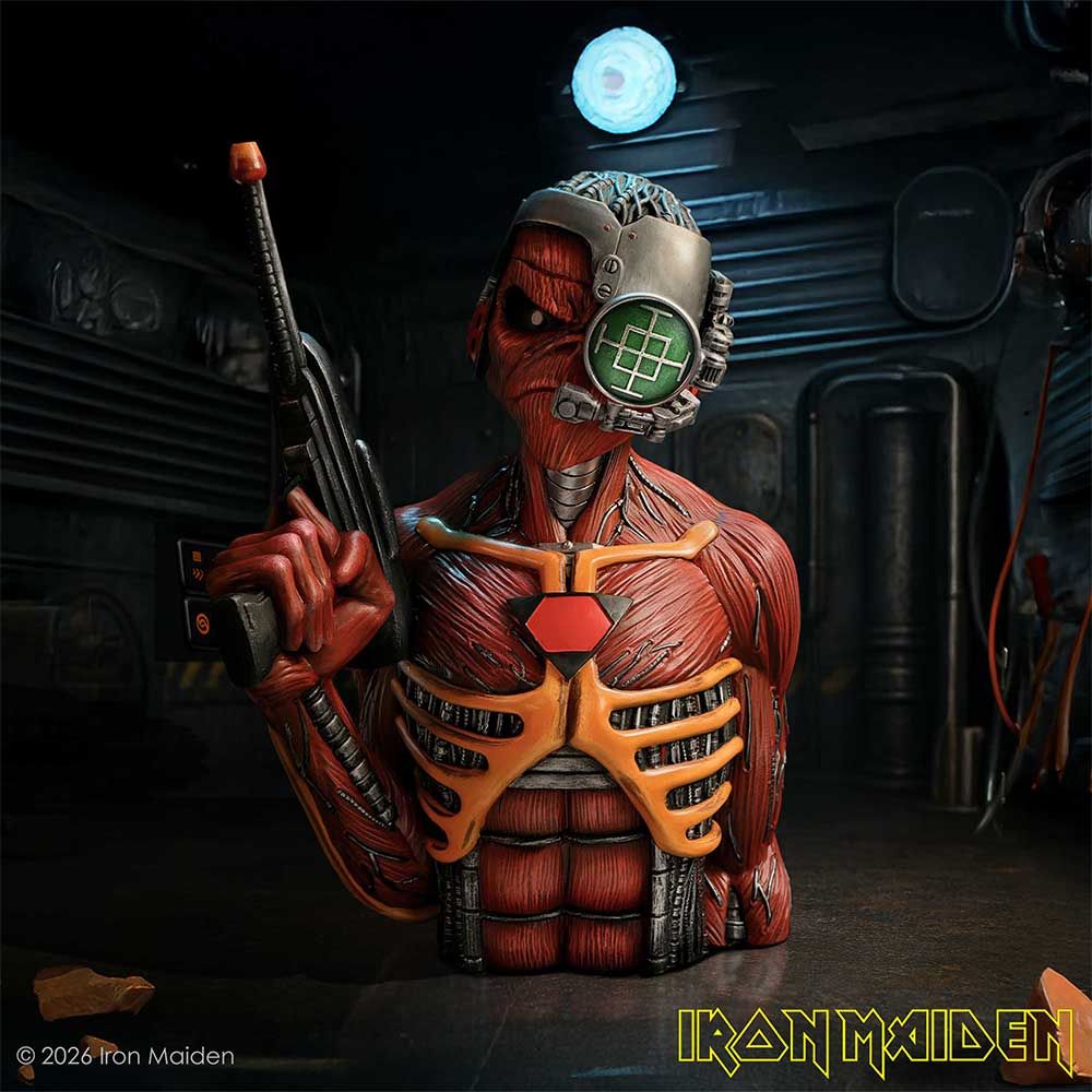 Iron Maiden Somewhere in Time Eddie Bust – Premium Hand‑Painted Collectible - KOOLTHINGS