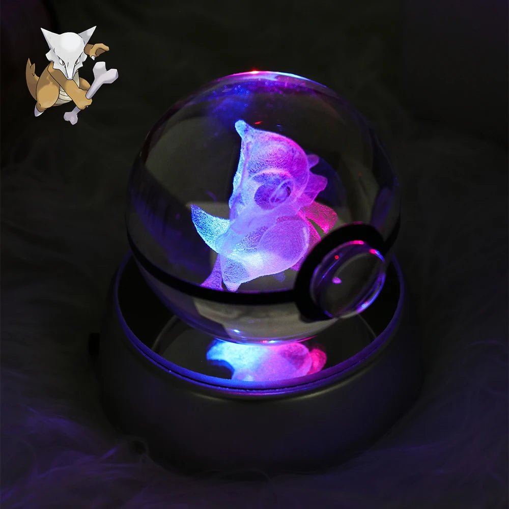 23 Styles POKEMON 3D Crystal Ball Eevee Umbreon Mega Charizard X Squirtle Bulbasaur Pokeball Figure Night Light Glass Ball Decor - KOOLTHINGS