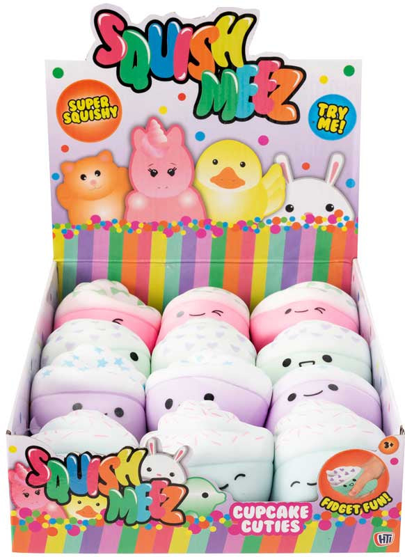 Box of Squish Meez Cupcake Cuties with colorful packaging