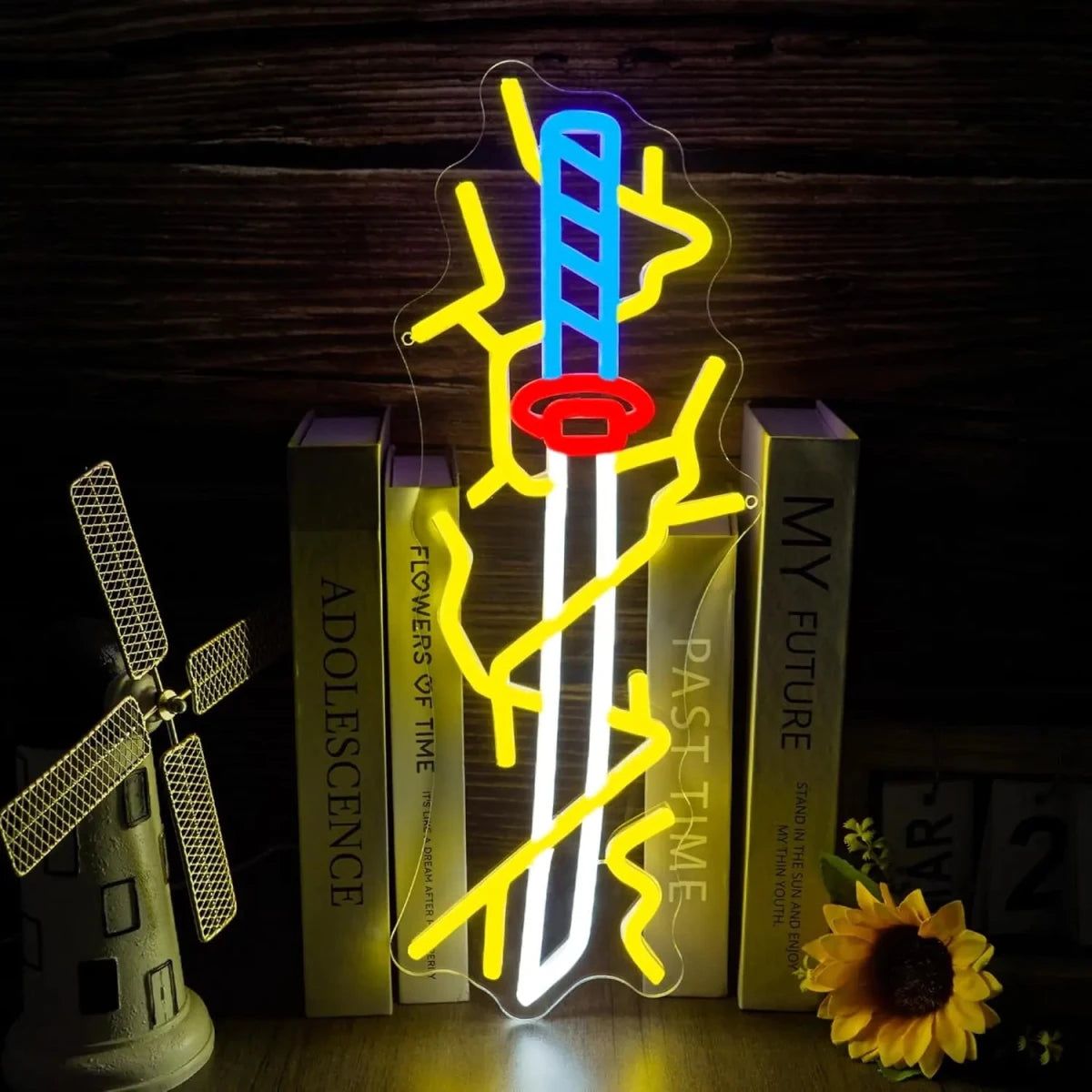 Anime Sword Neon Sign Japanese Sword Wall Art Light USB LED Neon Light for Bar Gaming Room Bedroom Decoration Birthday Gift