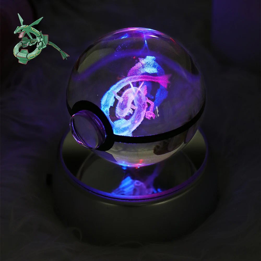 23 Styles POKEMON 3D Crystal Ball Eevee Umbreon Mega Charizard X Squirtle Bulbasaur Pokeball Figure Night Light Glass Ball Decor - KOOLTHINGS