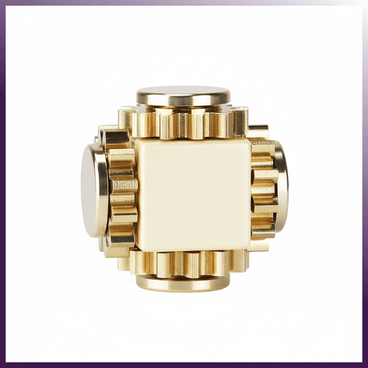 Brass Cube Gears Spinner - KOOLTHINGS