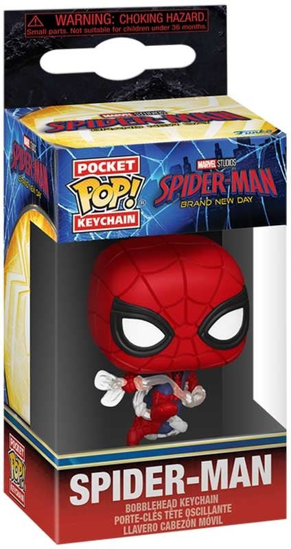 Funko Pop! Keychain: Spider-Man: Brand New Day - Spider-Man Novelty Keyring - KOOLTHINGS