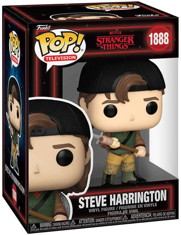 Funko Pop! vinyl figure packaging of Steve Harrington from Stranger Things
