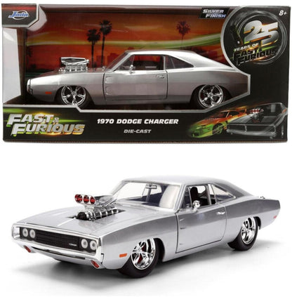 Jada Fast & Furious Anniversary Dom's Dodge Silver Finish 1:24 - KOOLTHINGS