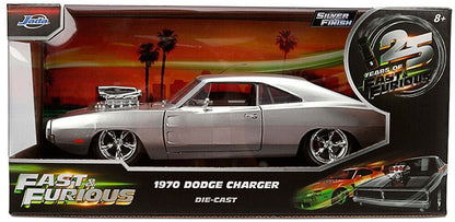 Jada Fast & Furious Anniversary Dom's Dodge Silver Finish 1:24 - KOOLTHINGS