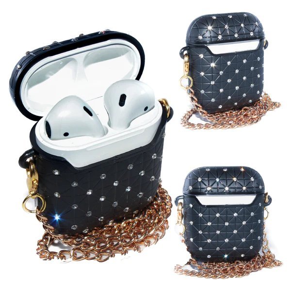 AirPods Glitter Case With Necklace - KOOLTHINGS