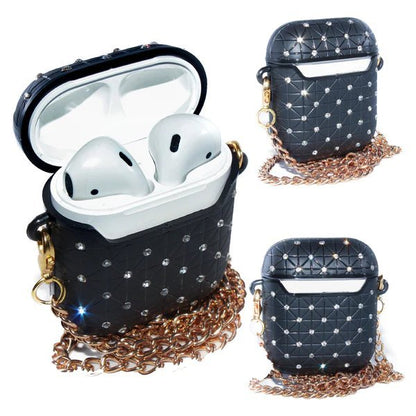 AirPods Glitter Case With Necklace - KOOLTHINGS
