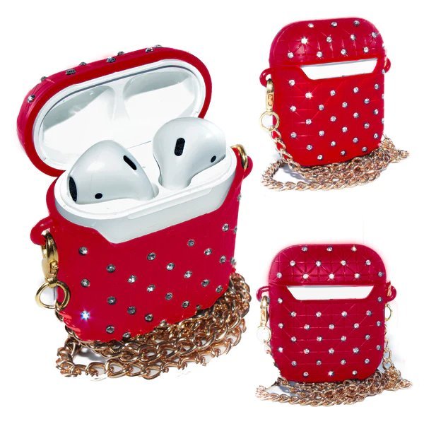 AirPods Glitter Case With Necklace - KOOLTHINGS